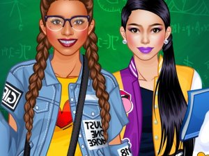 College Student Girl Dress Up Online Fashion Game
